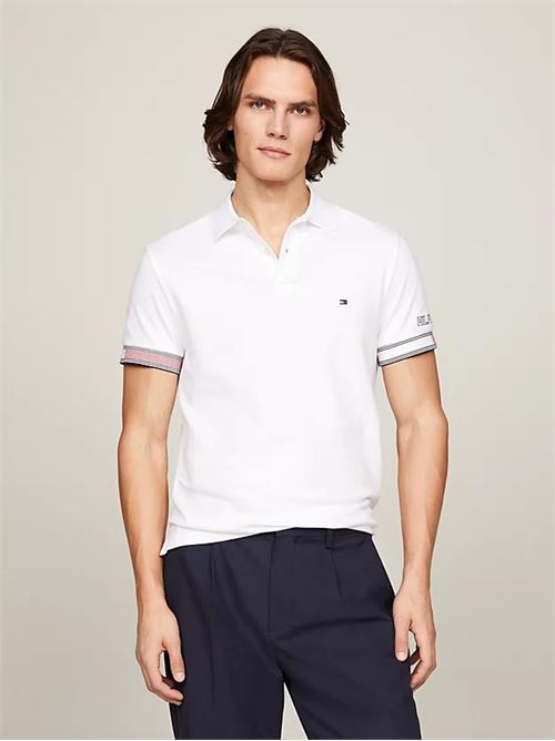 flag cuff slim polo TOMMY HILFIGER | MW0MW34780YBR